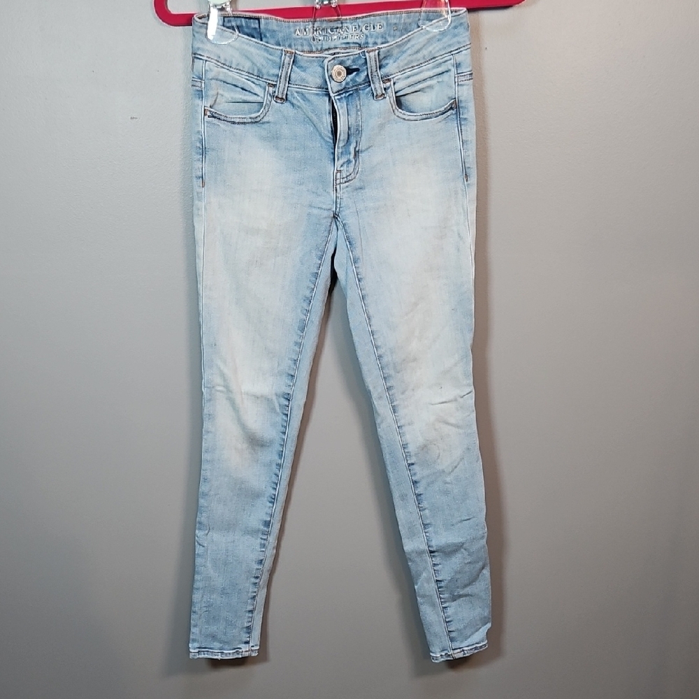 American Eagle Outfitters Light Blue Skinny Jeans Jeggings Short